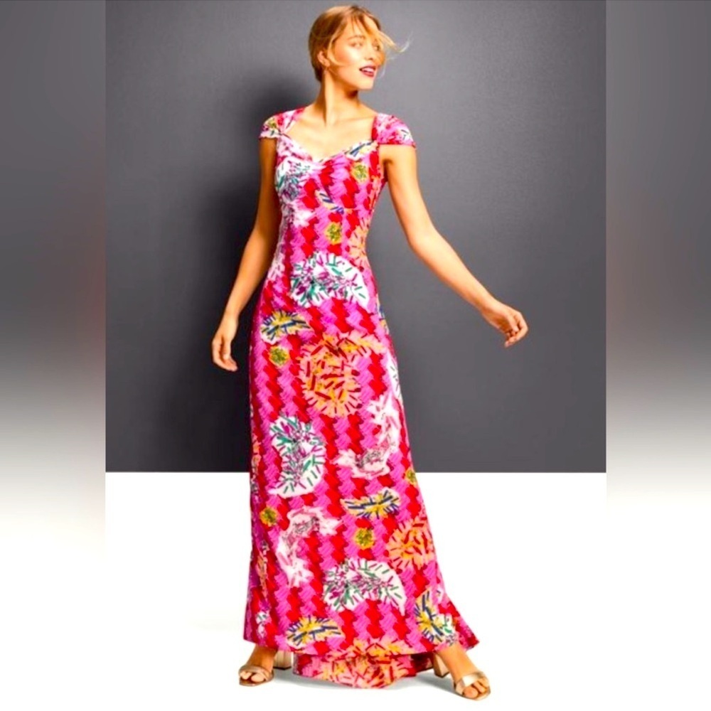 ZAC POSEN for Target long, floral dress sz L - NWT - Picture 2 of 13